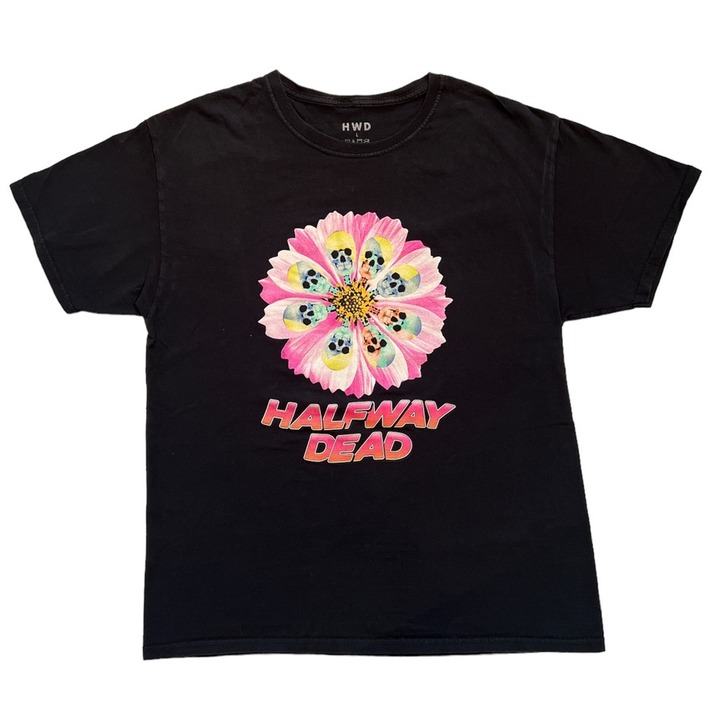 HWD Halfway Dead Dahlia Skull T Shirt